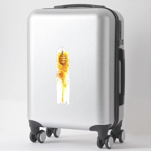 Golden Honey Drizzle Brushstroke Paint Sticker (Koffer)