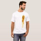 Golden Honey Drizzle Brushstroke Paint T-shirt (Voorkant volledig)