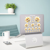Golden Honey Fairy World – 2a - 24 Flowers Sheet Sticker (Laptop op bureau)