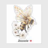 Golden Honey Fairy World - 2a - Bee Sticker (Vel)