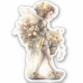 Golden Honey Fairy World – Carrying Flowers Sticker