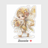 Golden Honey Fairy World – Carrying Flowers Sticker (Vel)
