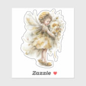 Golden Honey Fairy World – Carrying Flowers Sticker (Vel)
