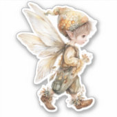 Golden Honey Fairy World – Carrying Flowers Sticker (Voorkant)