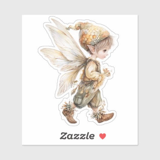 Golden Honey Fairy World – Carrying Flowers Sticker (Vel)