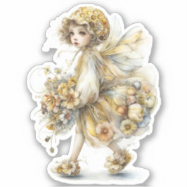 Golden Honey Fairy World – Carrying Flowers Sticker