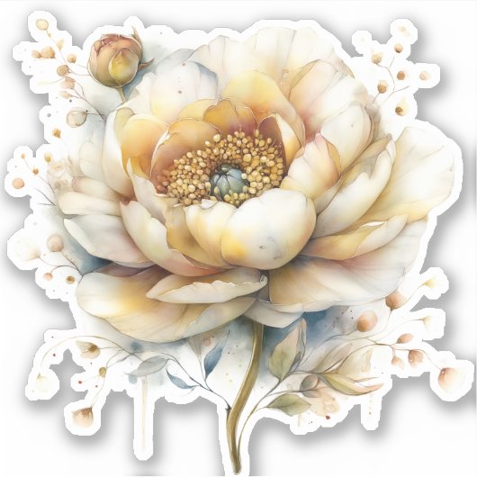 Golden Honey Fairy World – Flowers Sticker (Voorkant)