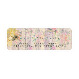 Golden Honeycomb Bee Return Address Labels