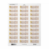 Golden Honeycomb Bee Return Address Labels (Full Sheet)