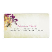 Golden Honeycomb Bee Return Address Labels (Voorkant)