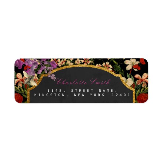 Golden Honeycomb Bee  Return Address Labels (Voorkant)