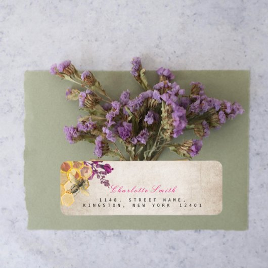 Golden Honeycomb Bee  Return Address Labels