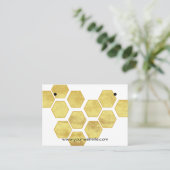 Golden Honeycomb Oorbellen Display Kaart Visitekaartje (Staand voorkant)