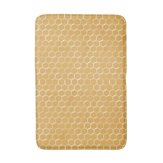 Golden Honeycomb Pattern Badmat (Voorkant Verticaal)