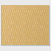 Golden Honeycomb Pattern Cadeaupapier (Vlak)