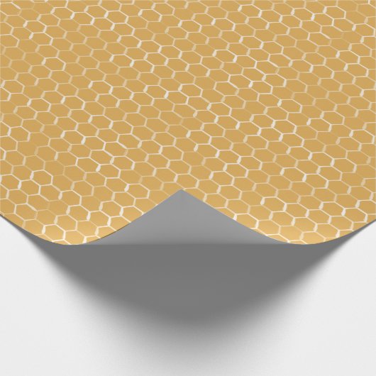 Golden Honeycomb Pattern Cadeaupapier (Hoek)