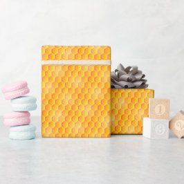 Golden Honeycomb Pattern Cadeaupapier