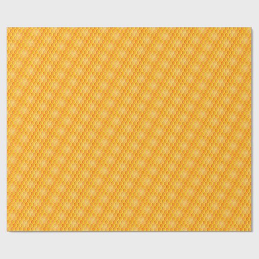 Golden Honeycomb Pattern Cadeaupapier (Vlak)