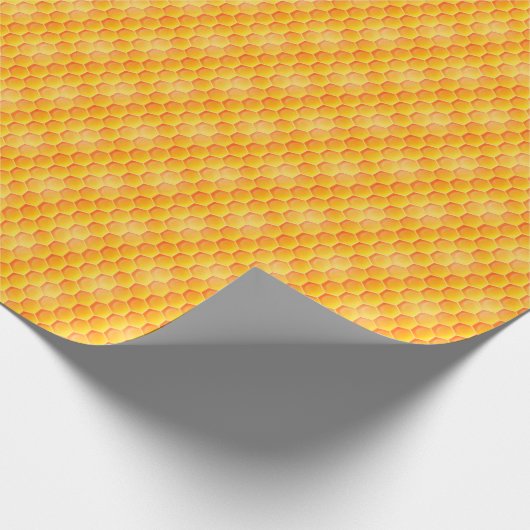 Golden Honeycomb Pattern Cadeaupapier (Hoek)