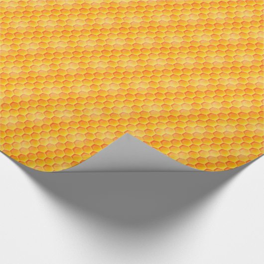 Golden Honeycomb Pattern Cadeaupapier (Hoek)