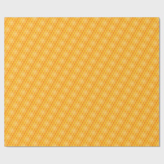 Golden Honeycomb Pattern Cadeaupapier (Vlak)