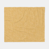 Golden Honeycomb Pattern Fleece Deken (Voorkant (Horizontaal))