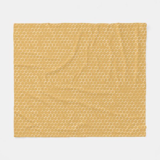Golden Honeycomb Pattern Fleece Deken (Voorkant (Horizontaal))