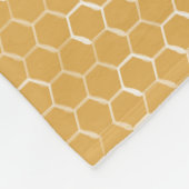 Golden Honeycomb Pattern Fleece Deken (Hoek)