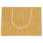 Golden Honeycomb Pattern Groot Cadeauzakje (Voorkant)