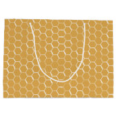 Golden Honeycomb Pattern Groot Cadeauzakje (Achterkant)