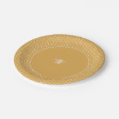 Golden Honeycomb Pattern Papieren Bordje (Gekanteld)