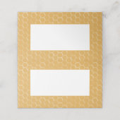 Golden Honeycomb Pattern Plaatskaartje (Buitenkant ongevouwen)