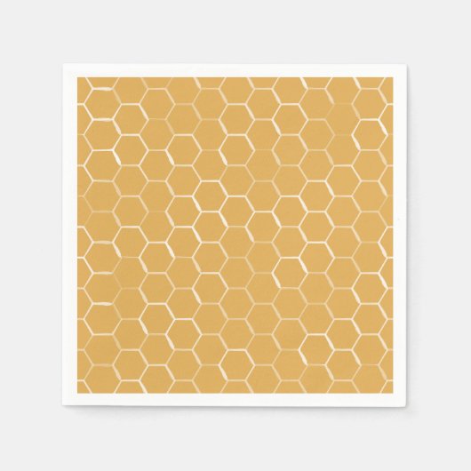 Golden Honeycomb Pattern Servet (Voorkant)