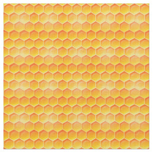 Golden Honeycomb Pattern Stof