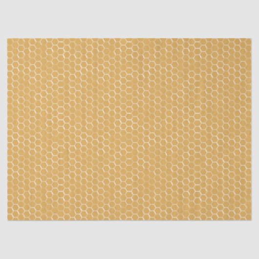 Golden Honeycomb Pattern Tissuepapier (Voorkant)