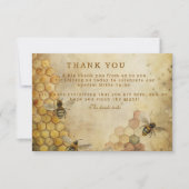 Golden Honingbee-vrijgezellenfeest Bedankkaart (Voorkant)