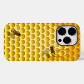 Golden Honingraat met Bijen Klein Case-Mate iPhone Case (Achterkant (horizontaal))