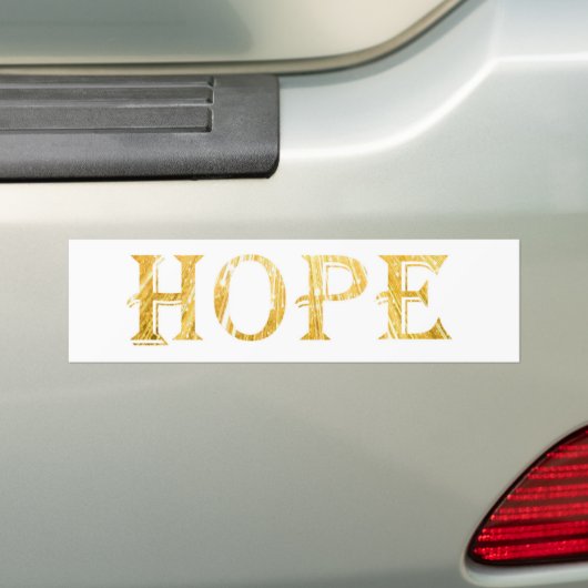 Golden Hope Tekst Bumpersticker (Op auto)