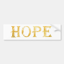 Golden Hope Tekst Bumpersticker
