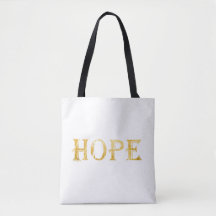 Golden Hope Tekst Canvas tas