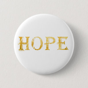Golden Hope Tekst Ronde Badge Ronde Button 5,7 Cm