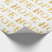 Golden Hope Tekst Verpakkingspapier, 30 in x 6 ft Cadeaupapier (Hoek)