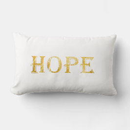 Golden Hope Text Lumbar Pillow 33 cm x 53 cm Kussen