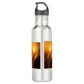 Golden Horizon — Abstract Modern Coffee Mug Waterfles (Achterkant)