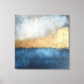Golden Horizon - Abstracte canvaskunst Canvas Afdruk (Voorkant)