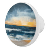 Golden Horizon - Abstracte kust Keramische Knop (Rechts)