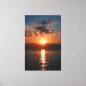 Golden Horizon: Sunset Over the Sea Canvas Afdruk (Voorkant)