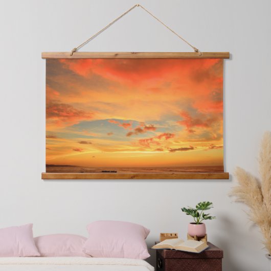 Golden Horizon Sunset Wall Hanging Art Hangend Wandkleed (Slaapkamer)