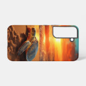 Golden Horizon Zee Schildpad Samsung Galaxy Hoesje (Achterkant horizontaal)