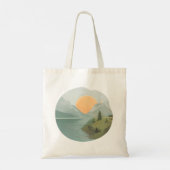 Golden Horizon: Zonsondergang bij het meer Tote Bag (Achterkant)